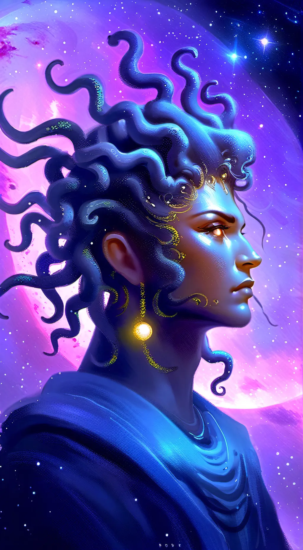 ai character: Medusa mha background