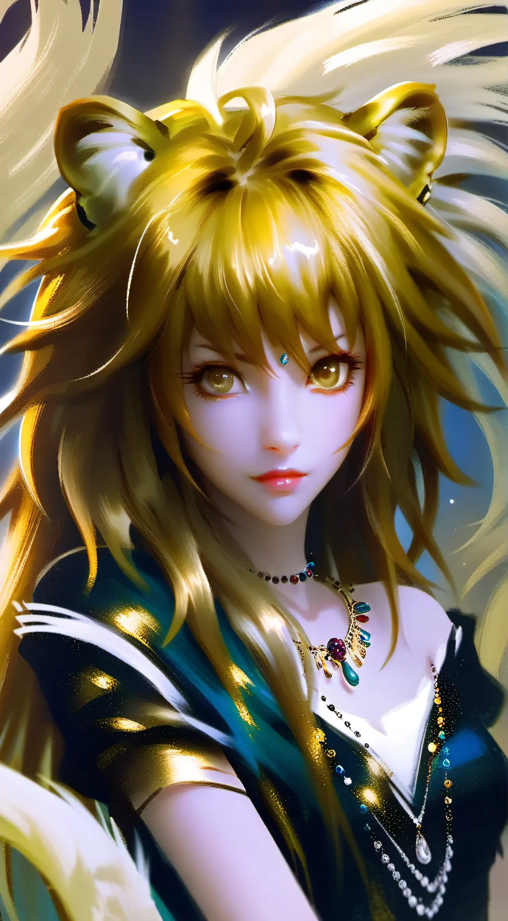 ai character: Lion-Tailed Sprite background