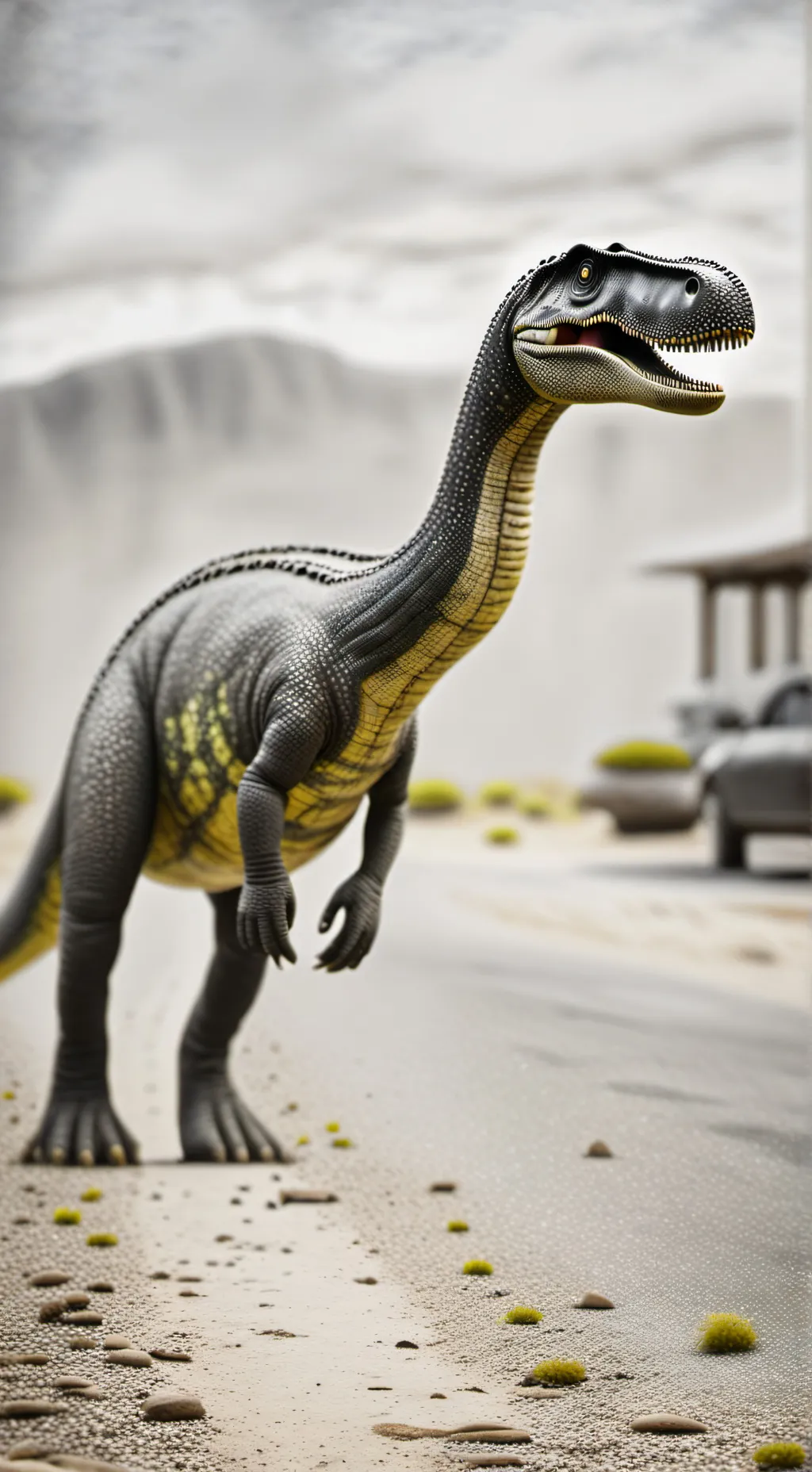 ai character: T Bronto background