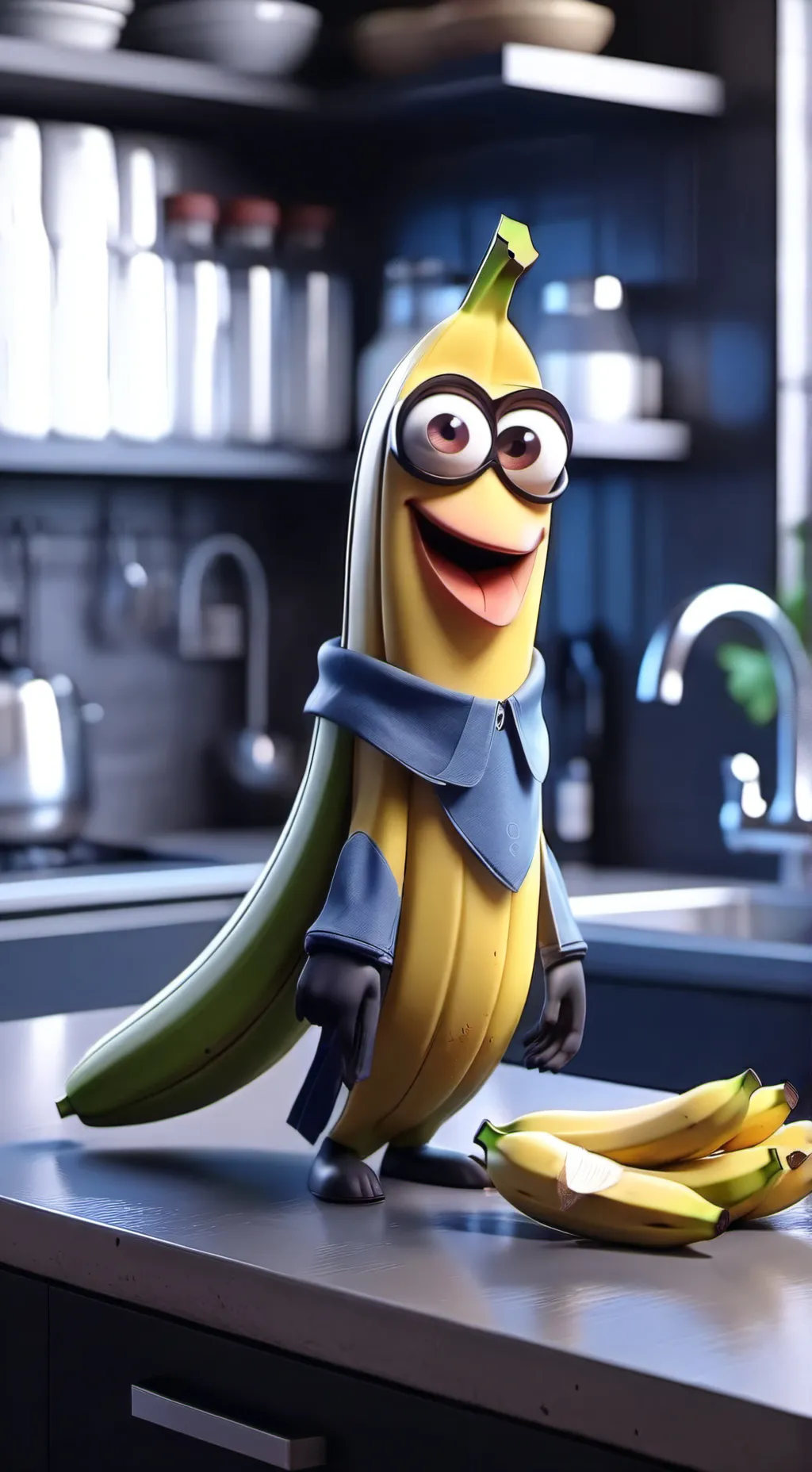 ai character: Banana Nana  background