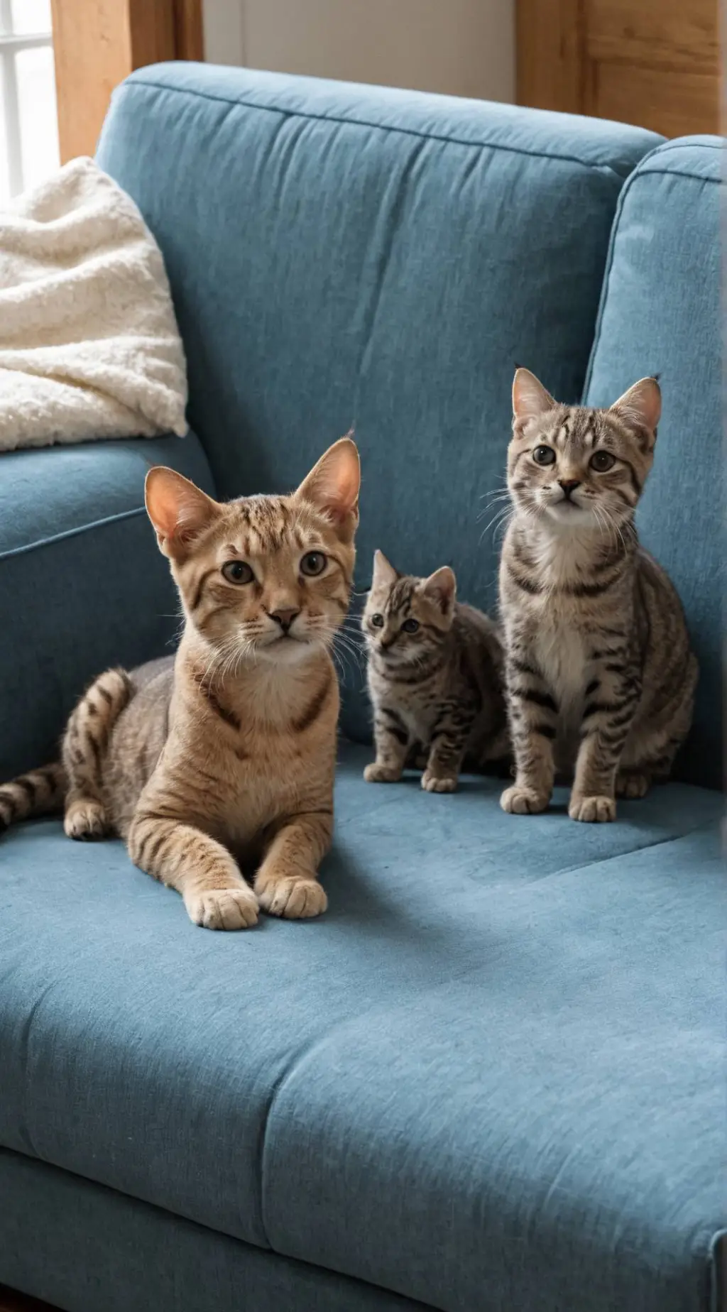 ai character: Mama Cat and Baby background