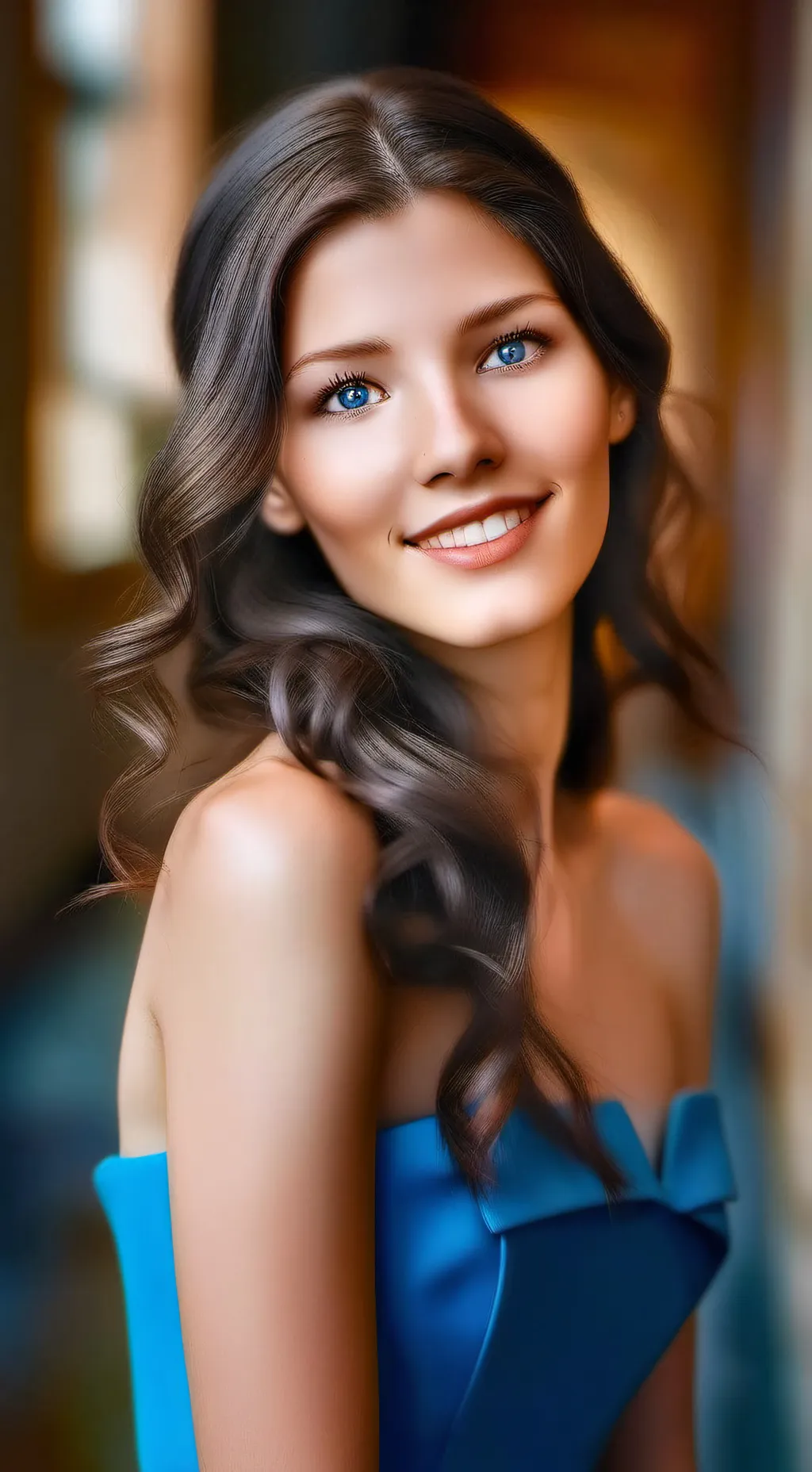 ai character: Amber background