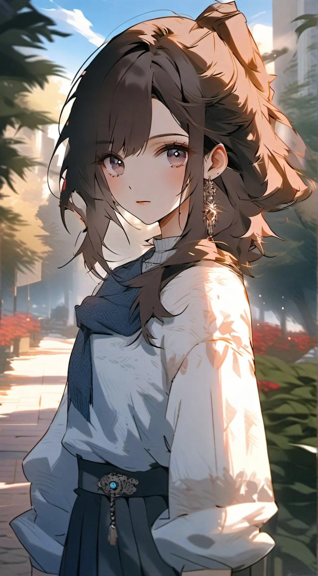 ai character: Skia background