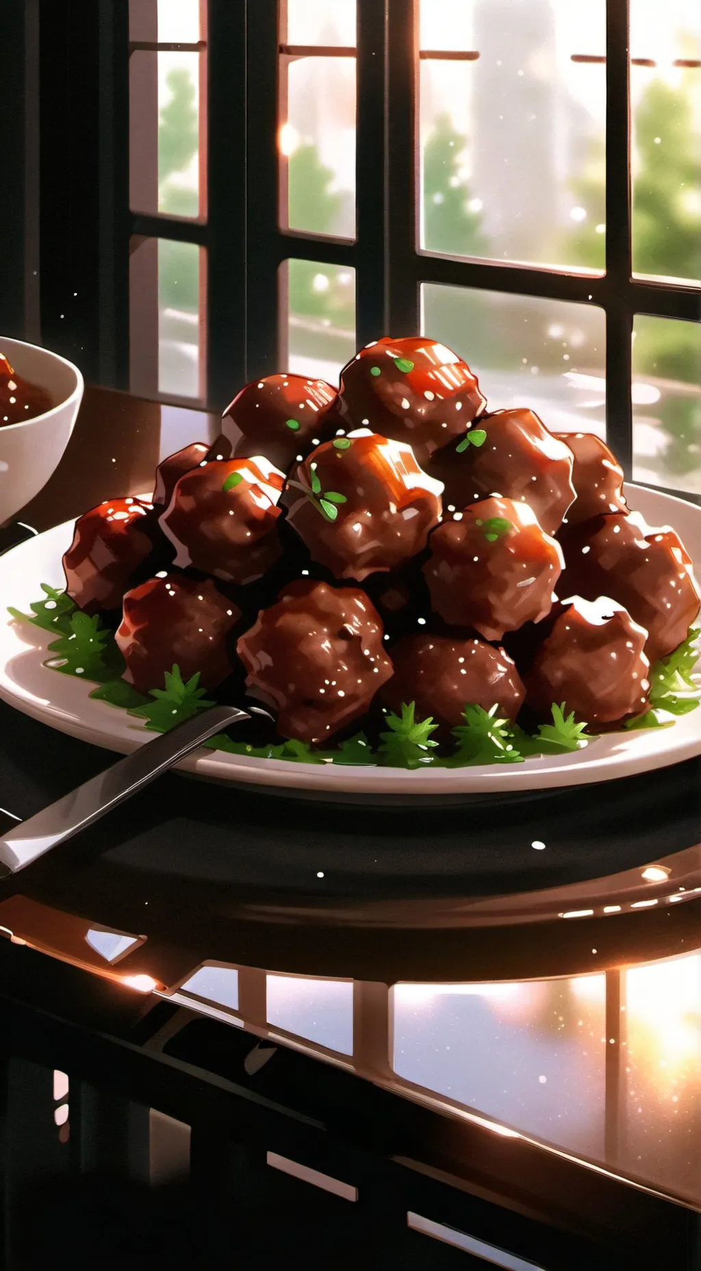 ai character: Comida  background