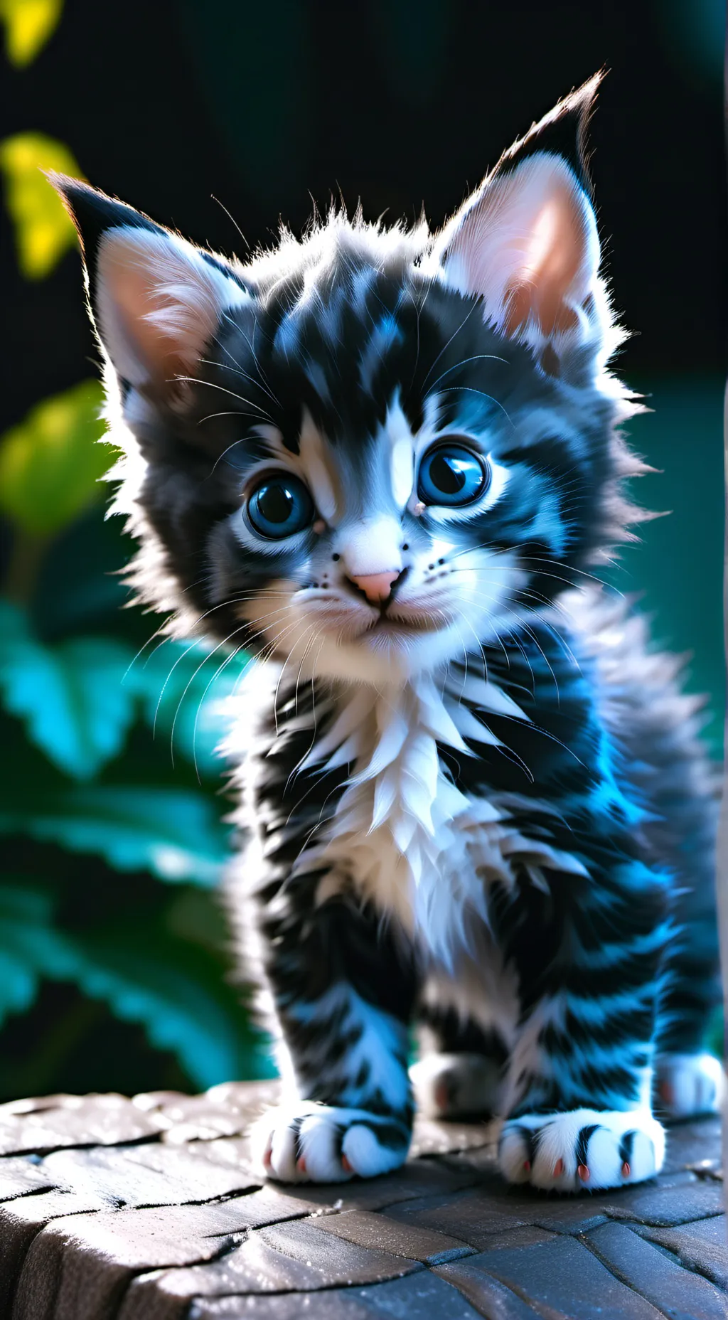 ai character: ugly kitten background