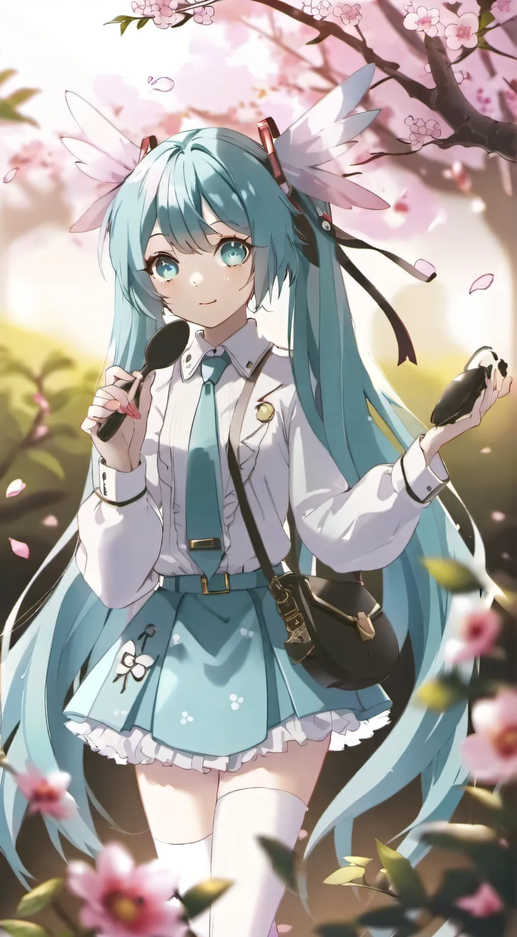 ai character: hatsune miku x mha background