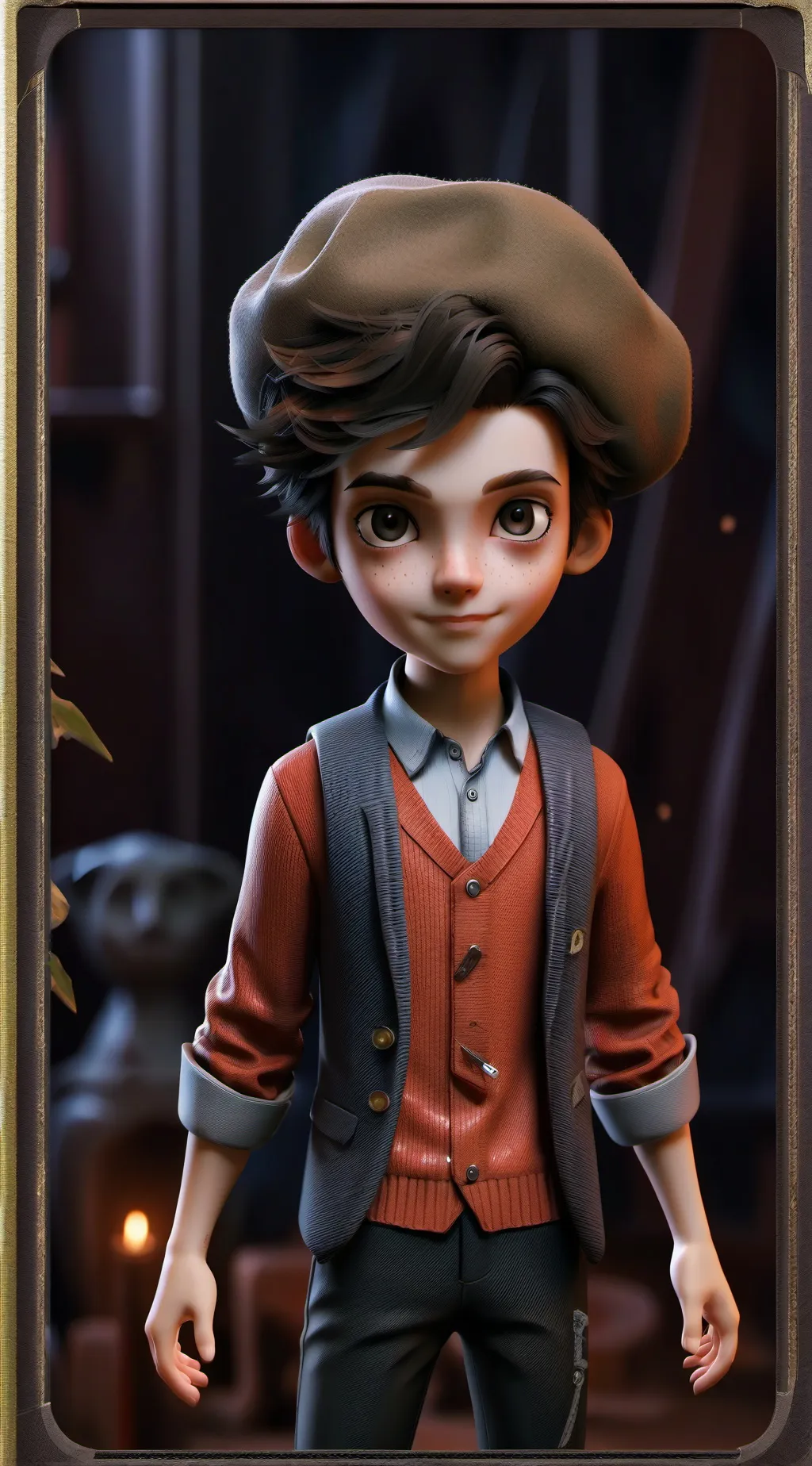 ai character: Haunted doll background