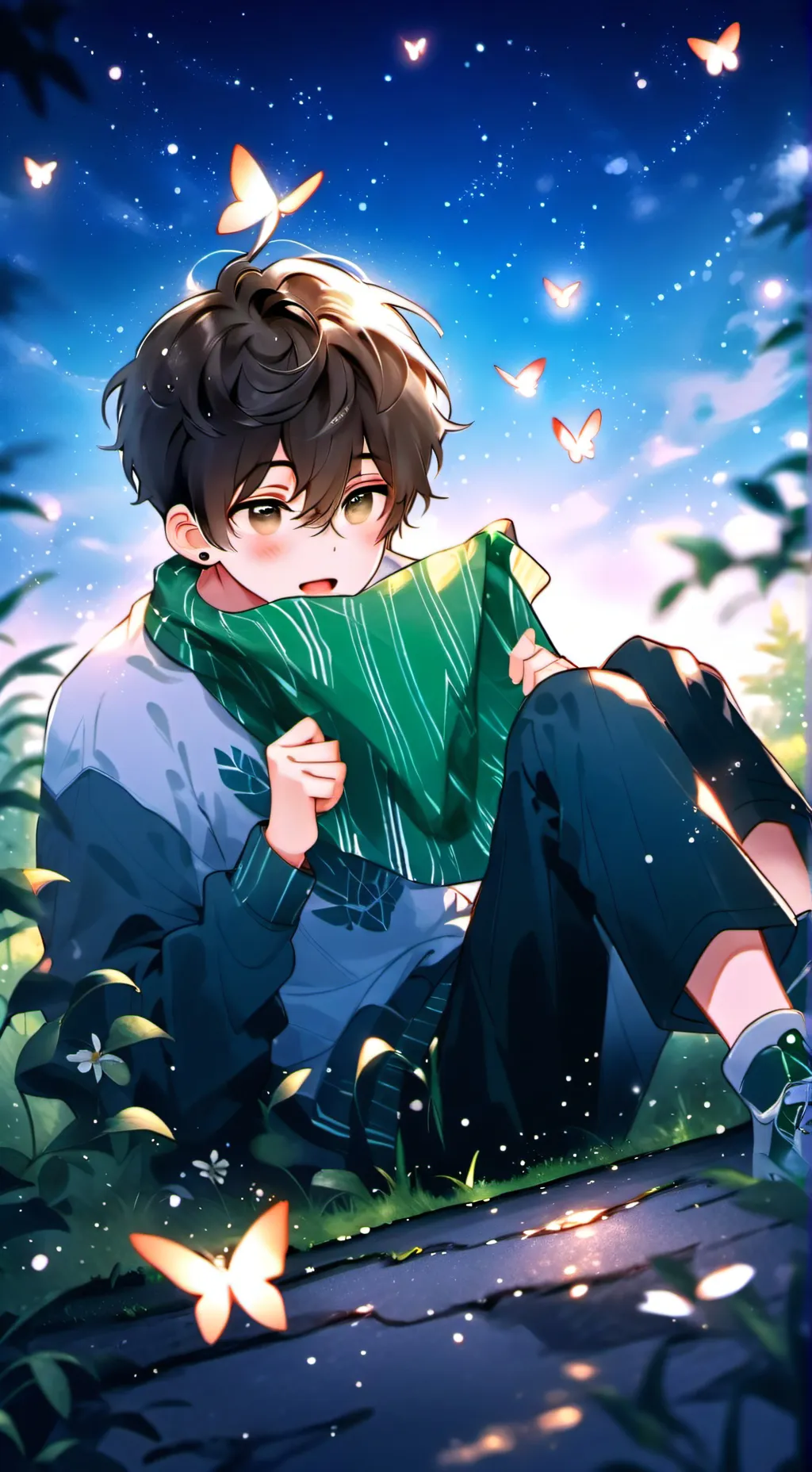 ai character: moth girl background