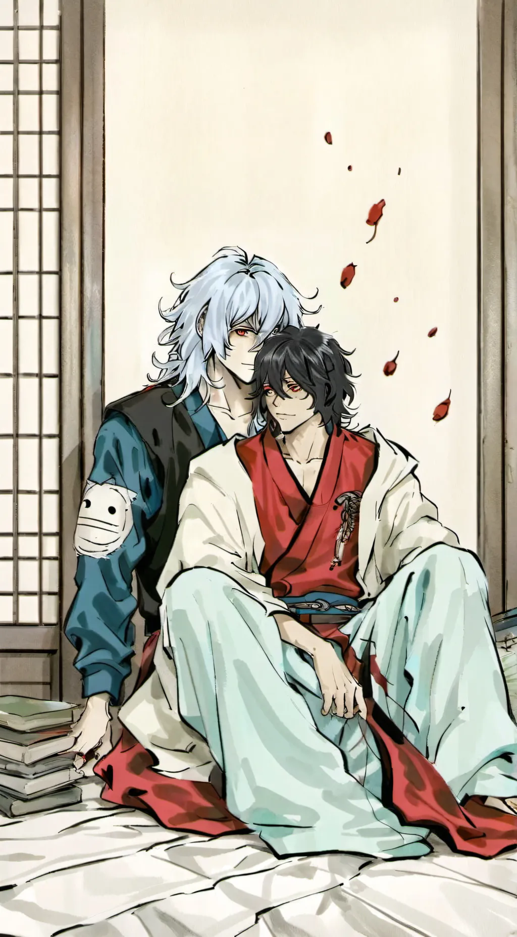 ai character: Eraserdust(MHA)🖤💙❤ background