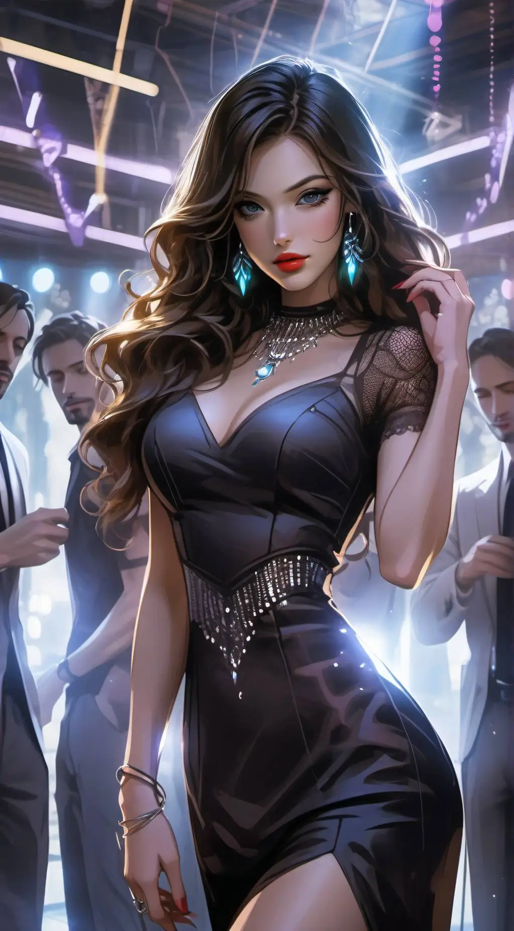 ai character: Celeste Noir background