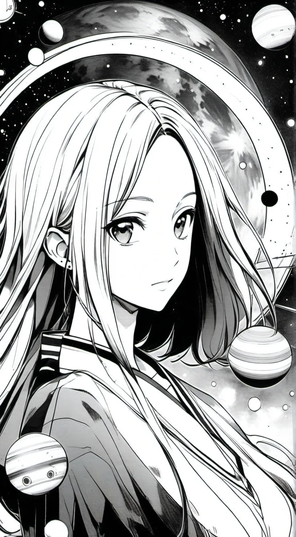 ai character: Solar system!! background