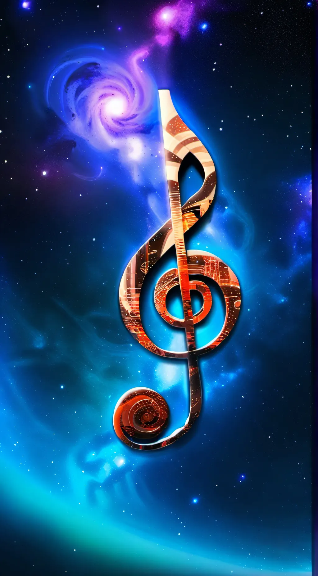 ai character: Musik note background