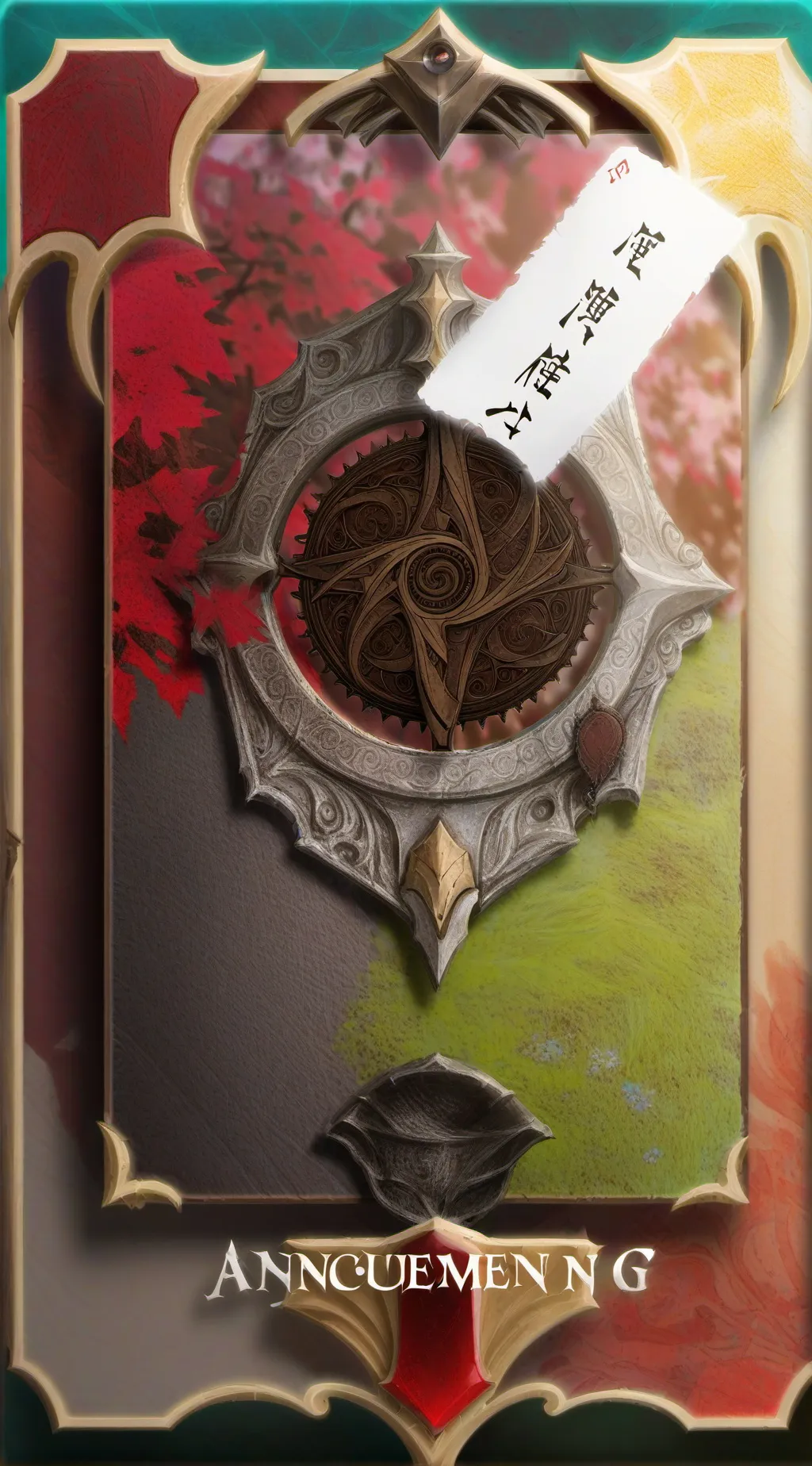 ai character: Announcement  background