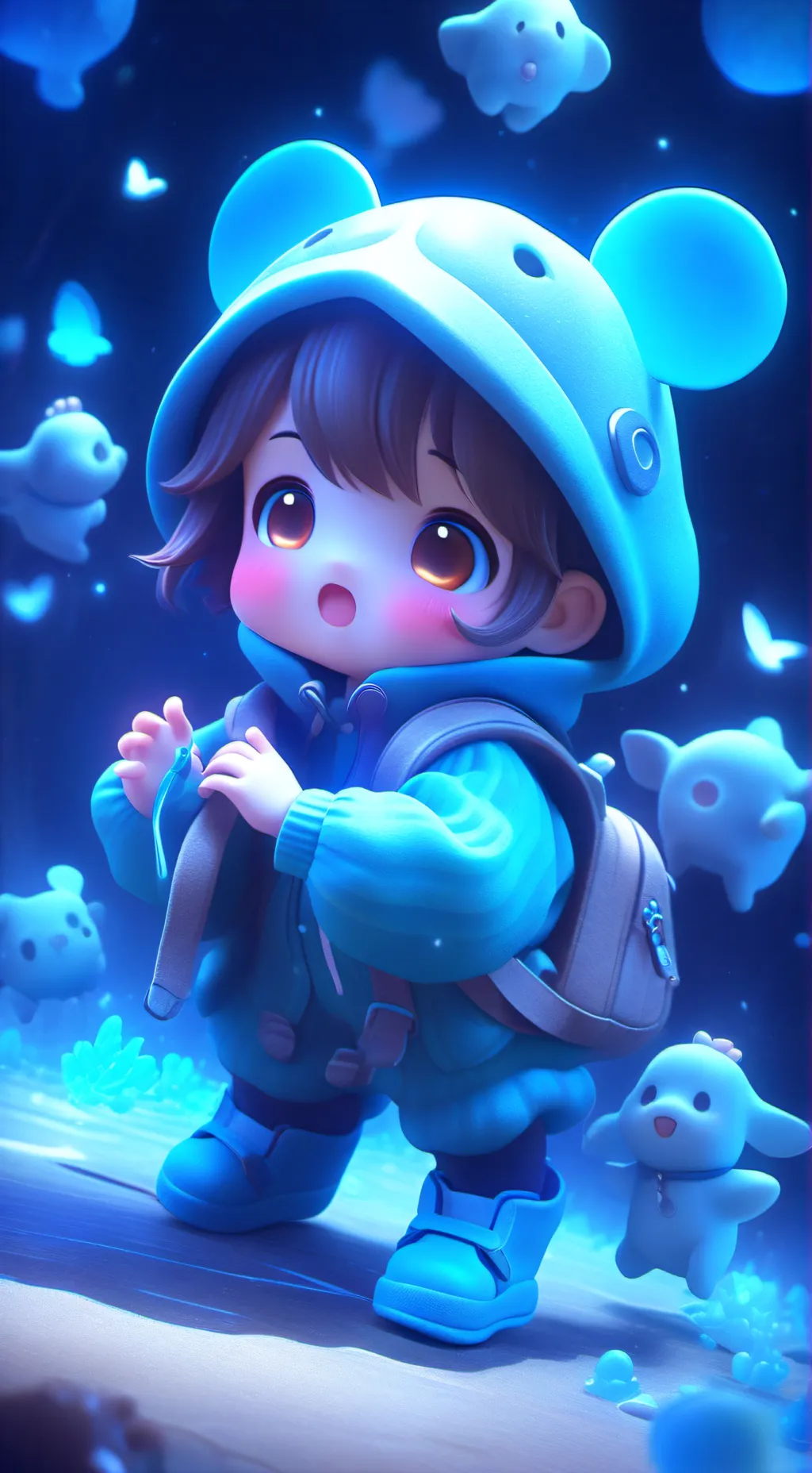 ai character: poop and pee background