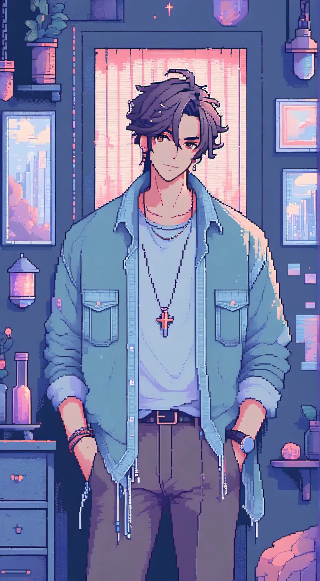 ai character: Zander  background