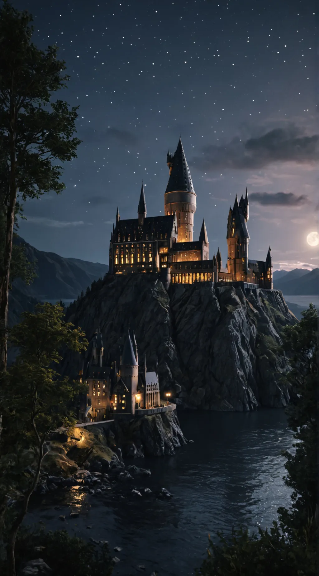 ai character: Hogwarts  background