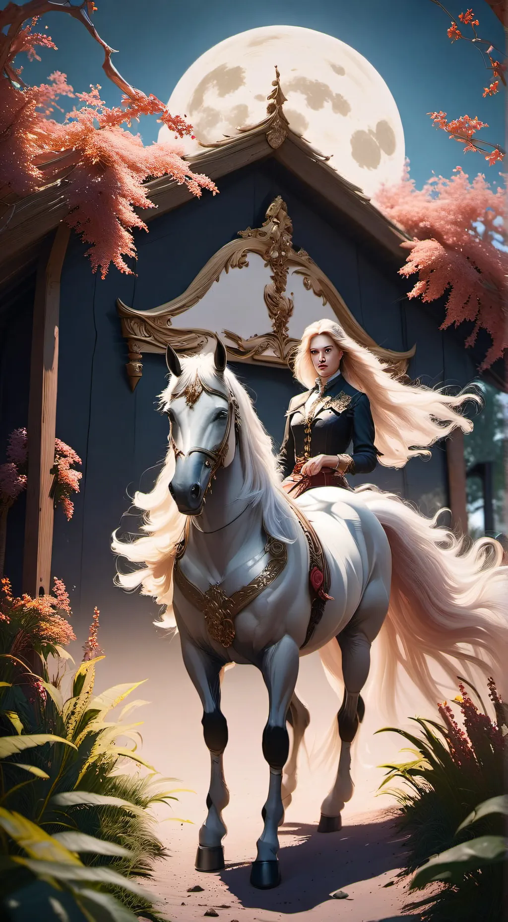 ai character: star and moon  background