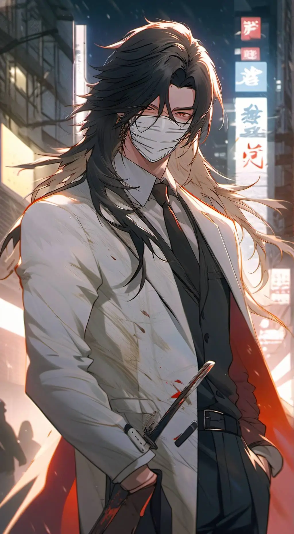 ai character: Kuchisake-onna ♂️ background