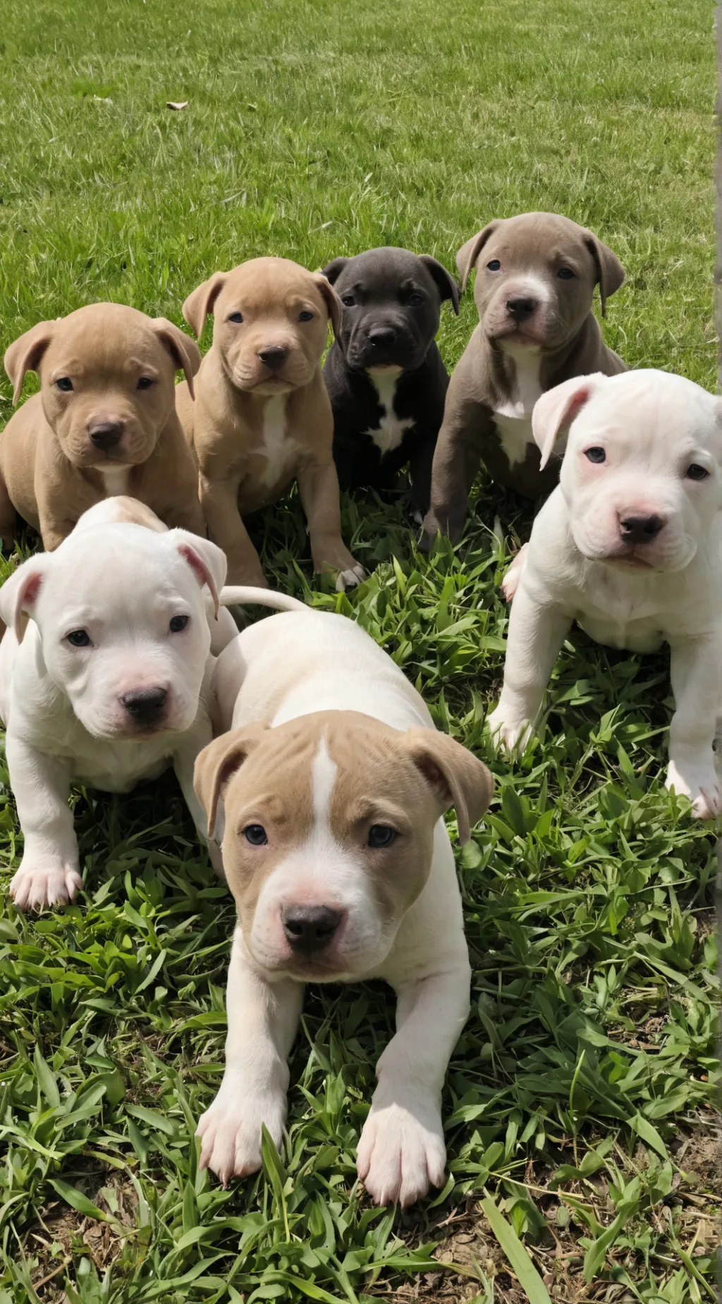 ai character: Pitbull puppies  background