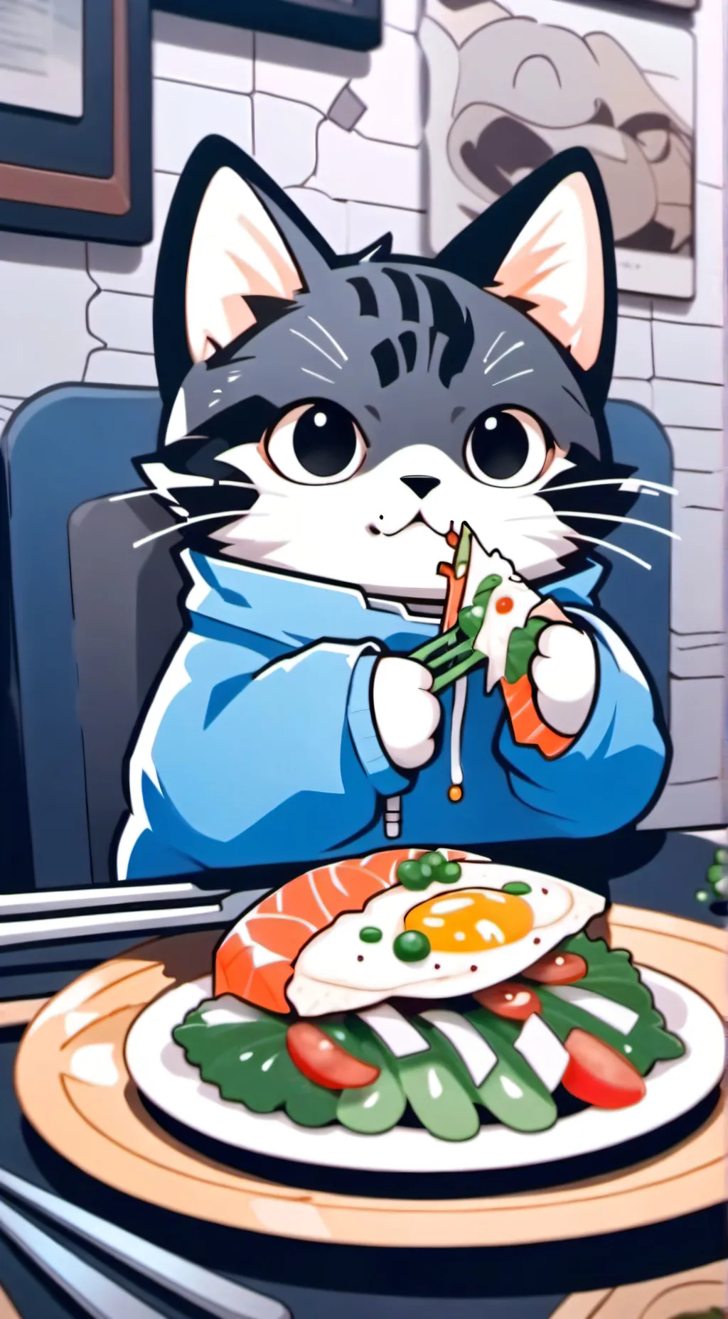 ai character: kit background