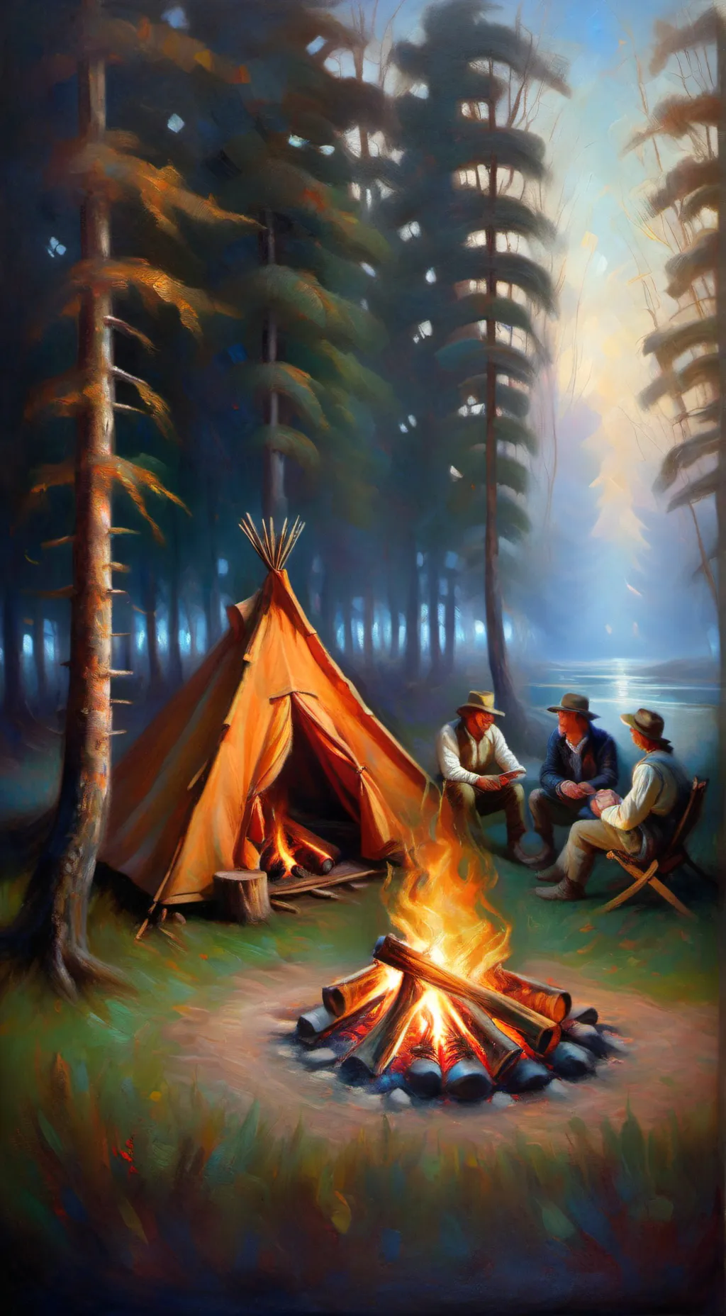 ai character: pjo campfire song background