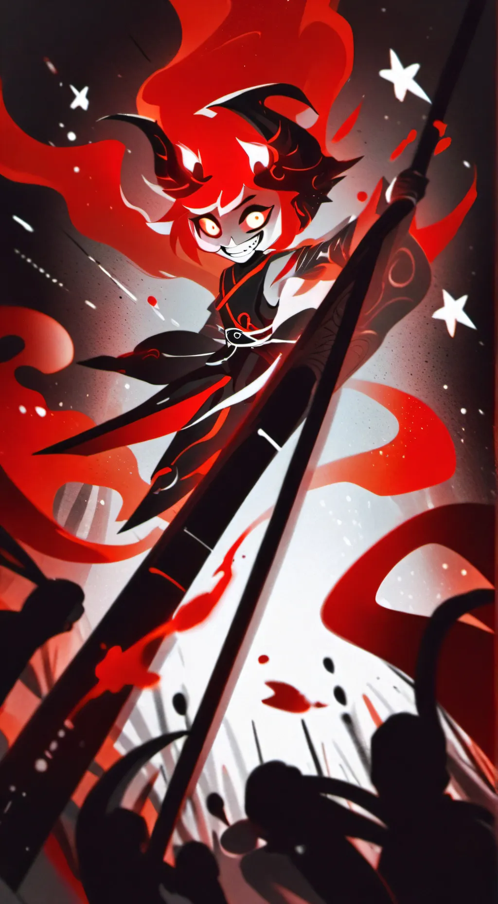 ai character: alastor But human  background