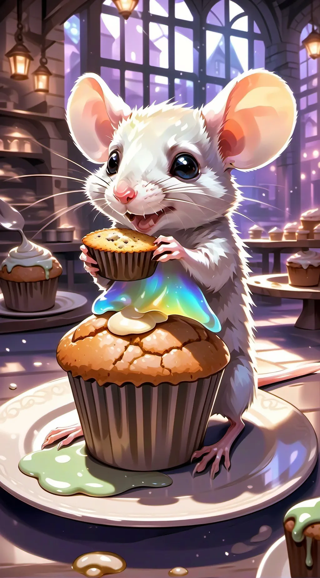 ai character: the muffin rat background