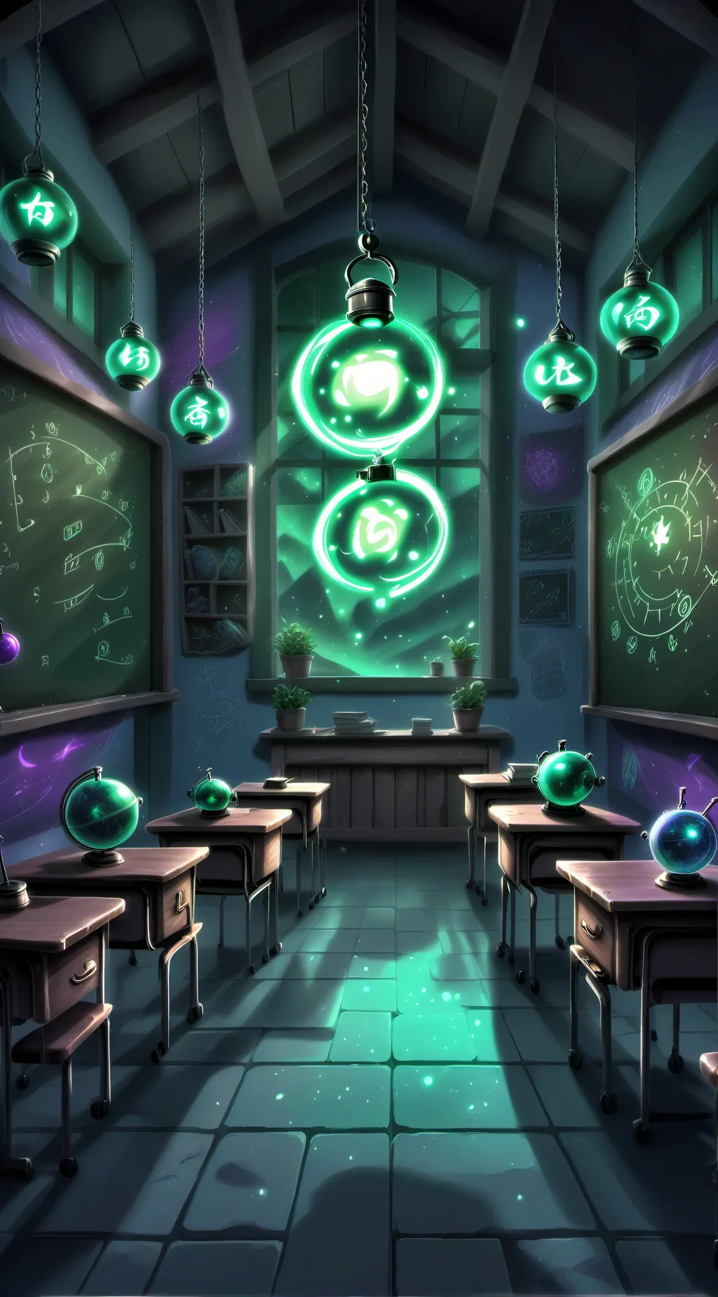 ai character: zodiac school background