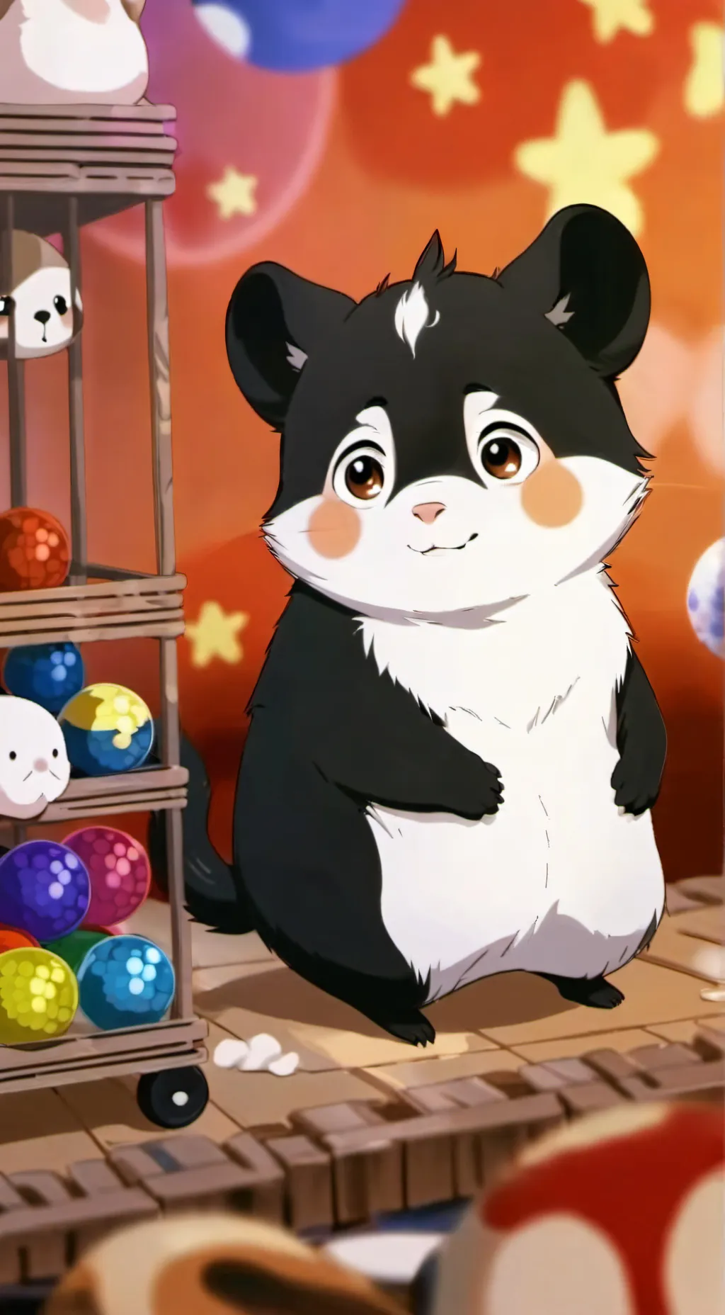 ai character: lit background