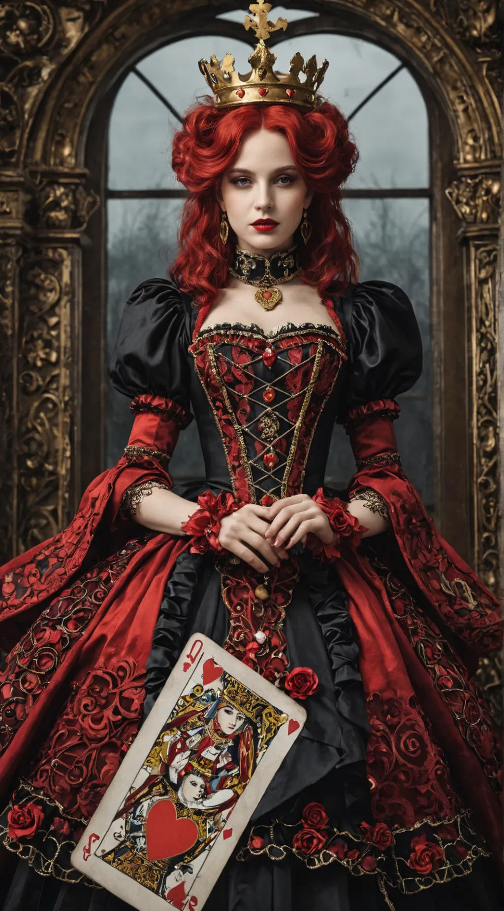 ai character: QUEEN OF HEARTS ❤💖 background