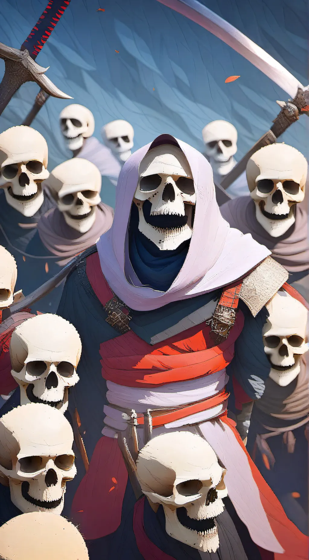 ai character: skeleton horde background