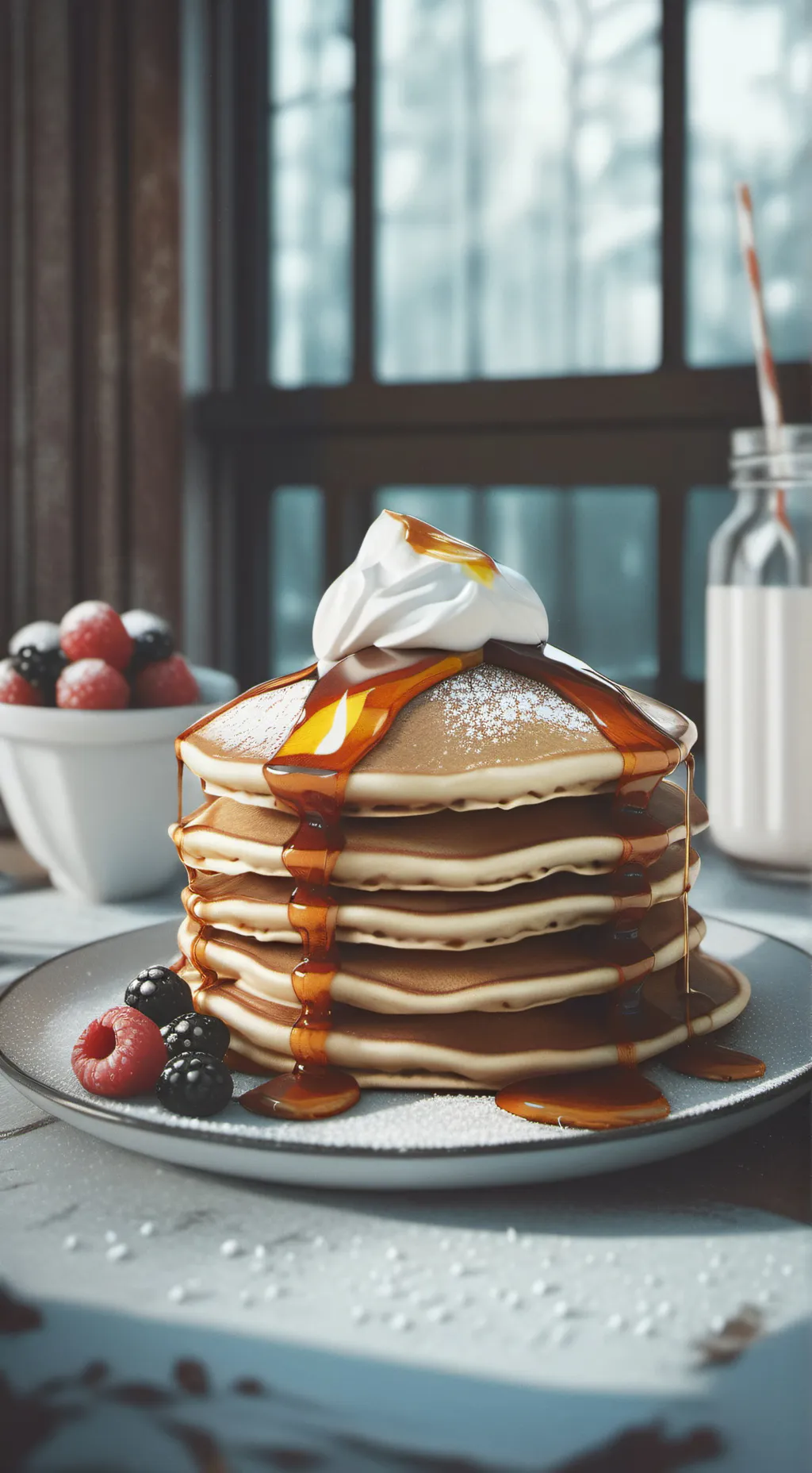 ai character: Pancakes meme background