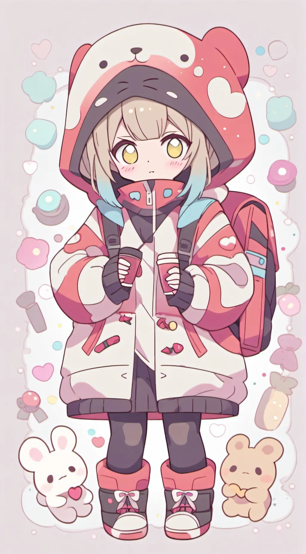 ai character: MHA Christmas background