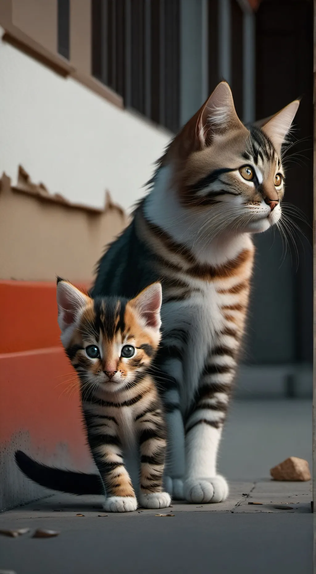 ai character: mama cat background