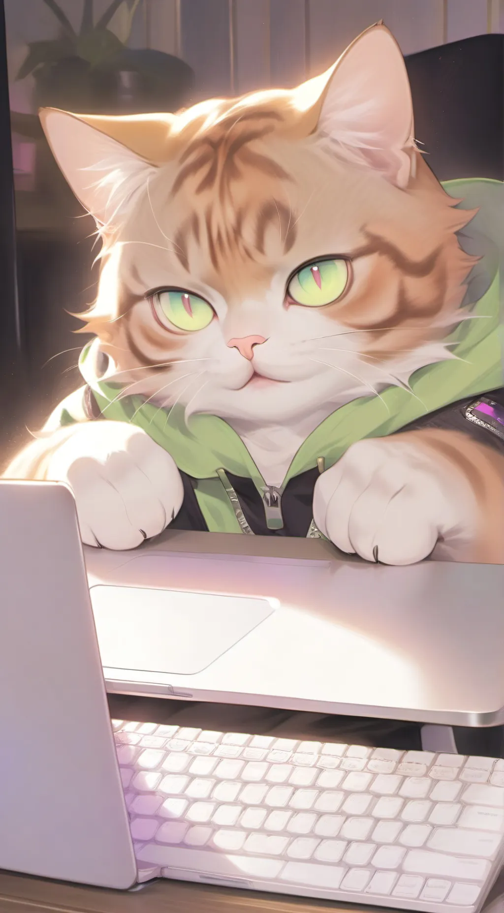 ai character: Pixel background