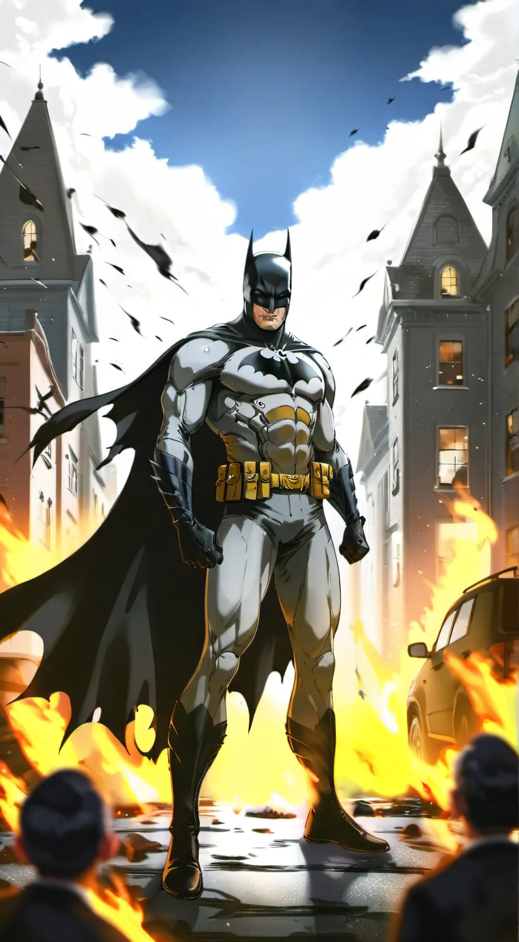 ai character: batman vs iron man background