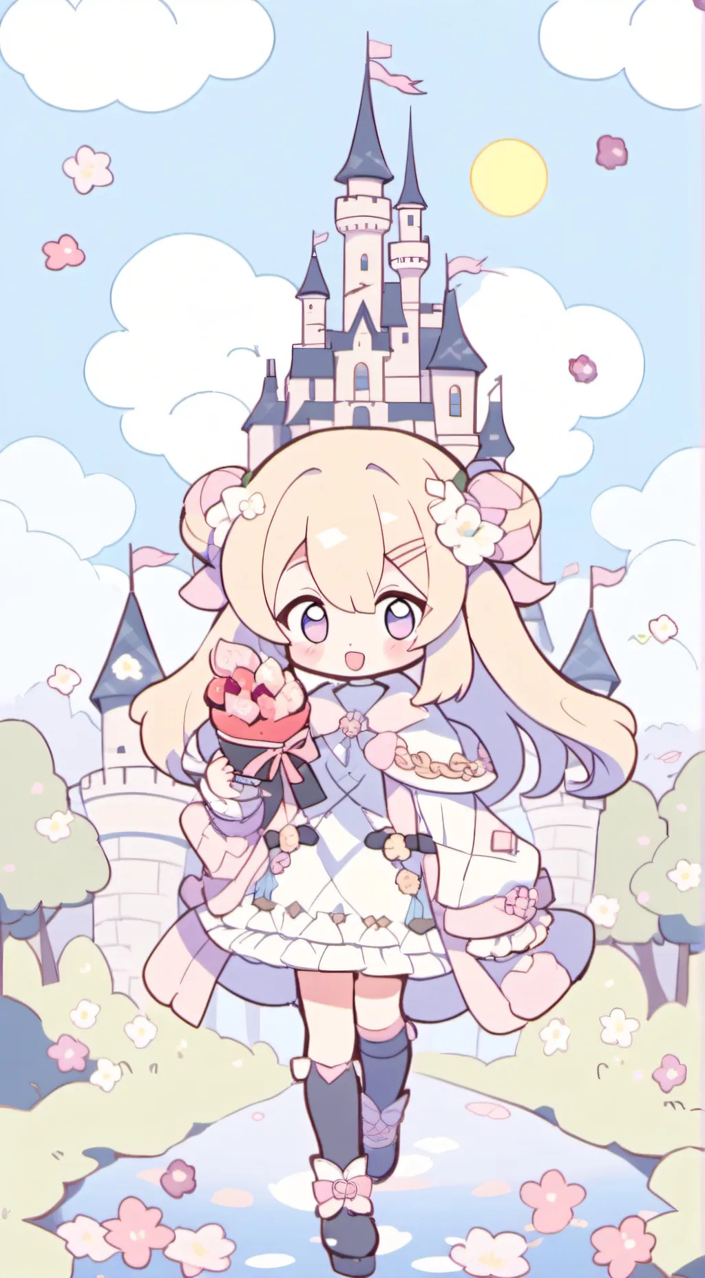 ai character: Kirby right at Ya! background