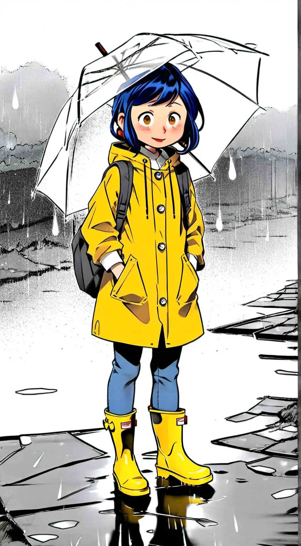 ai character: Coraline background