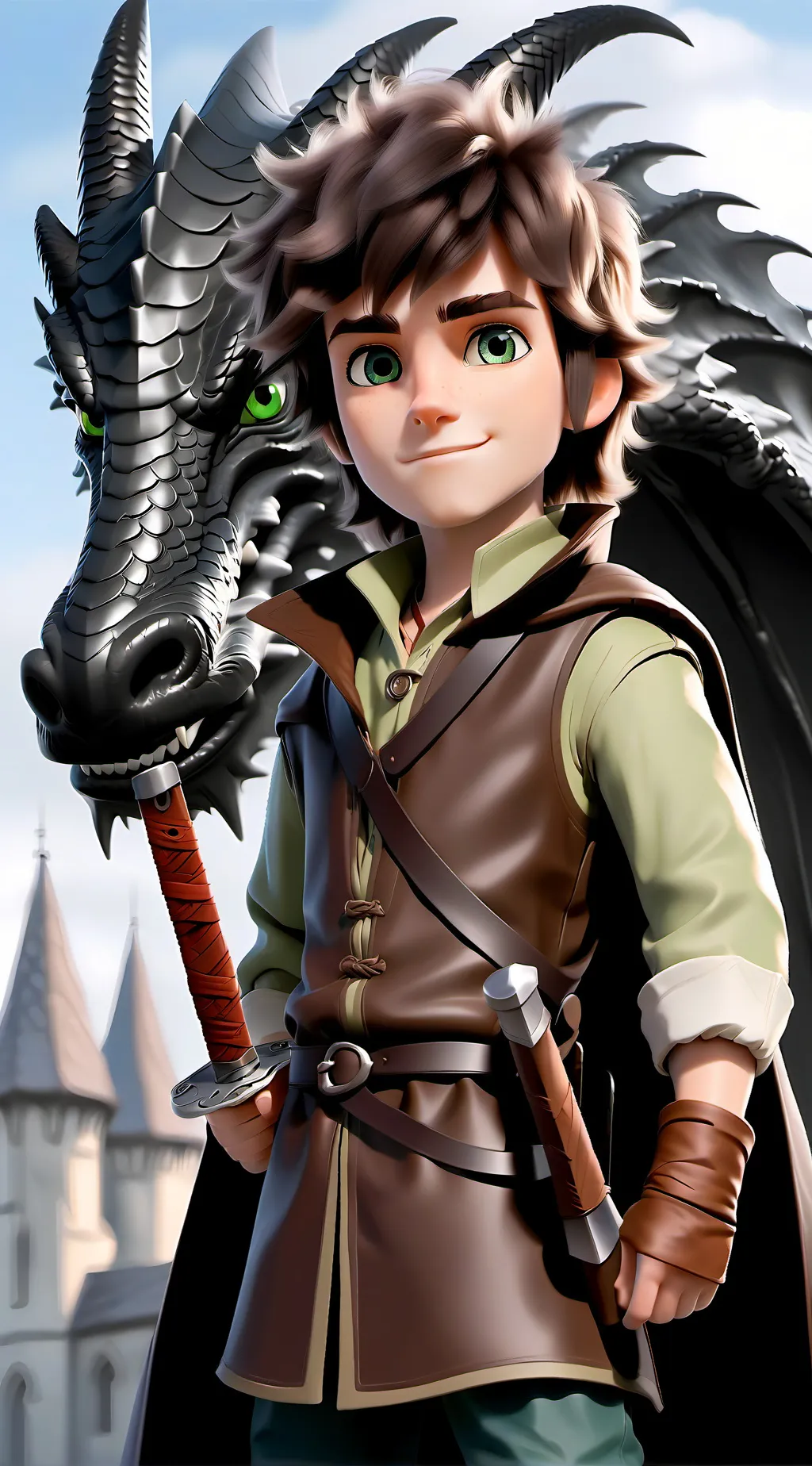 ai character: hiccup haddock.  background