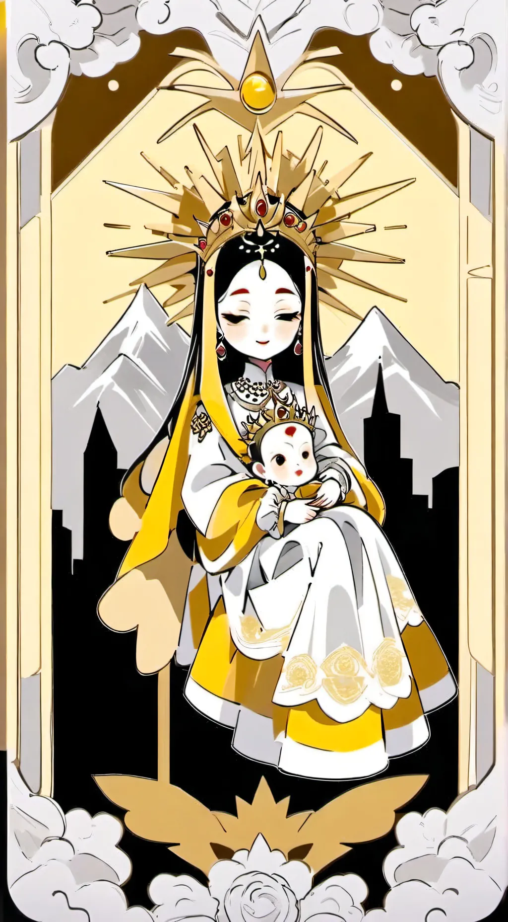 ai character: Queen never cry background