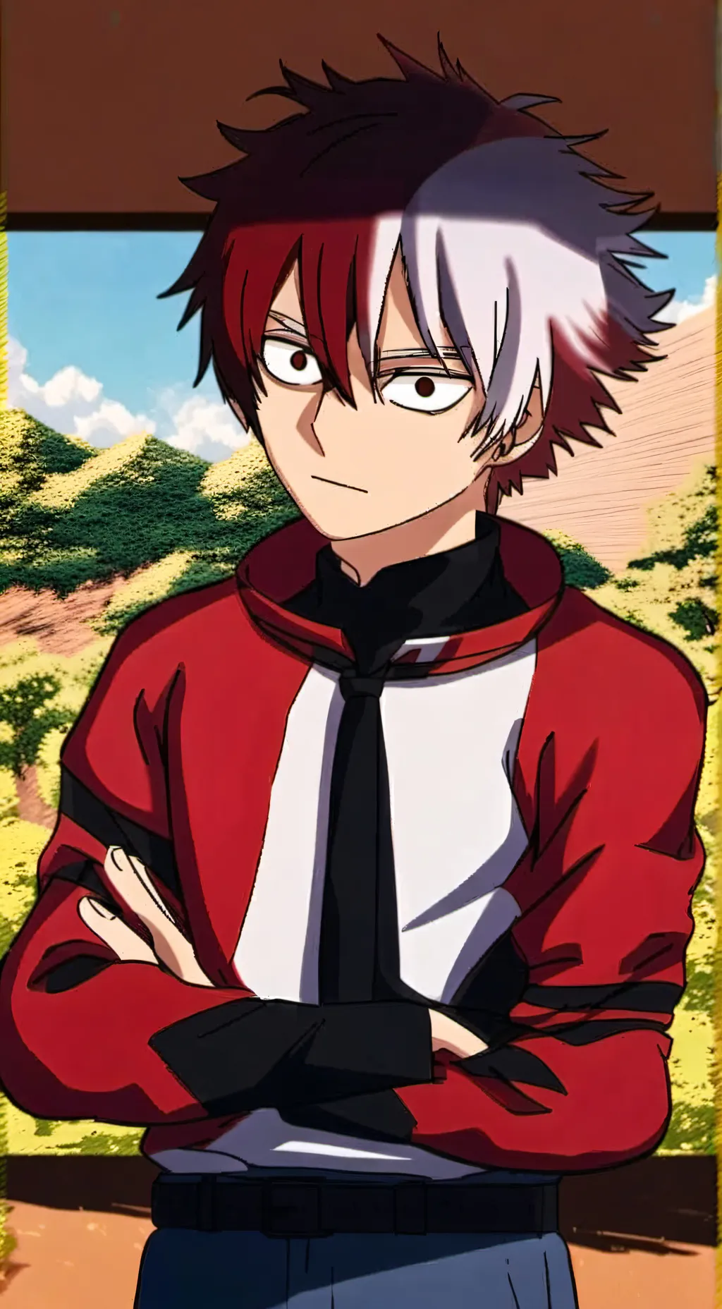 ai character: SHOTO TODOROKI  background