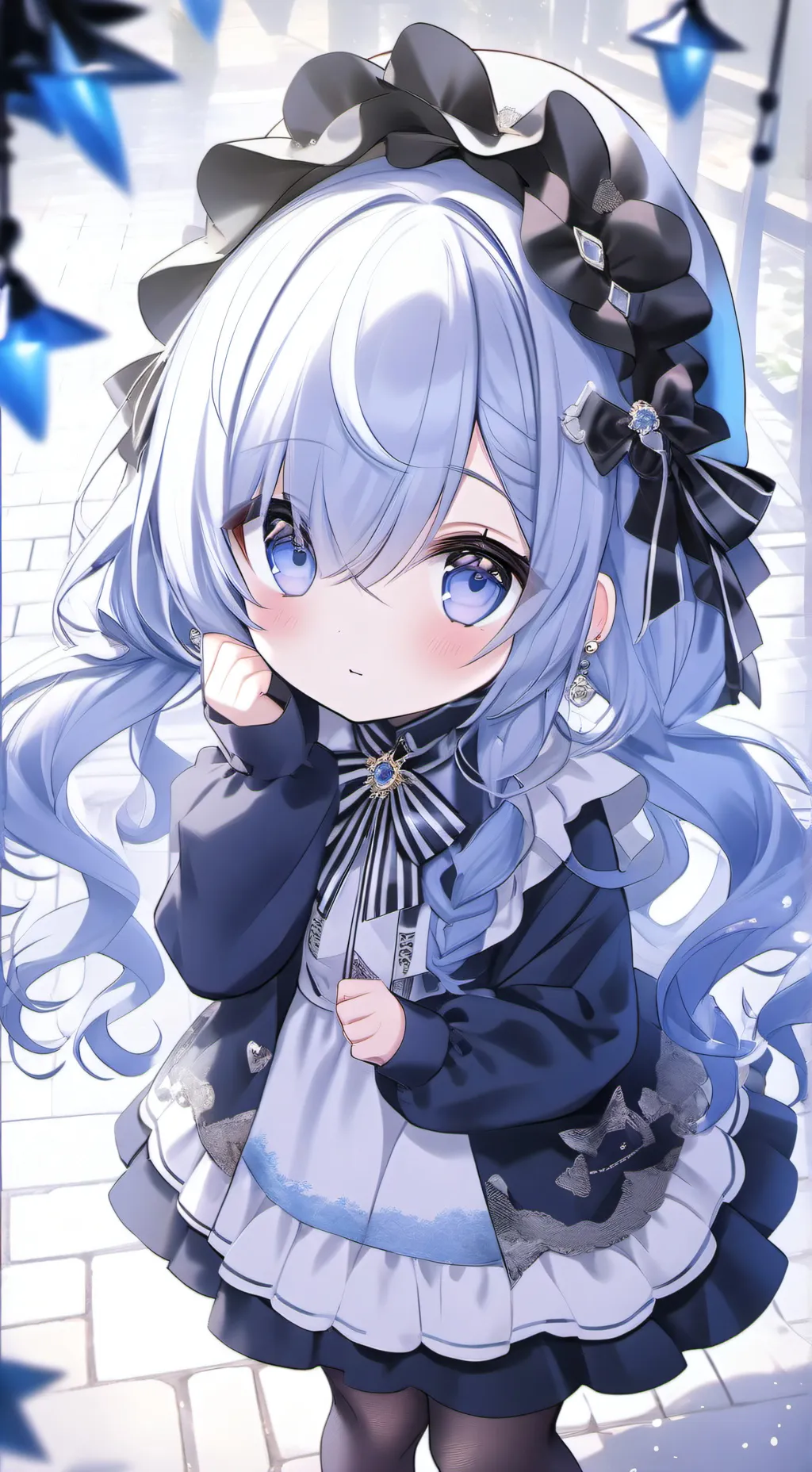 ai character: tu hija manzana background