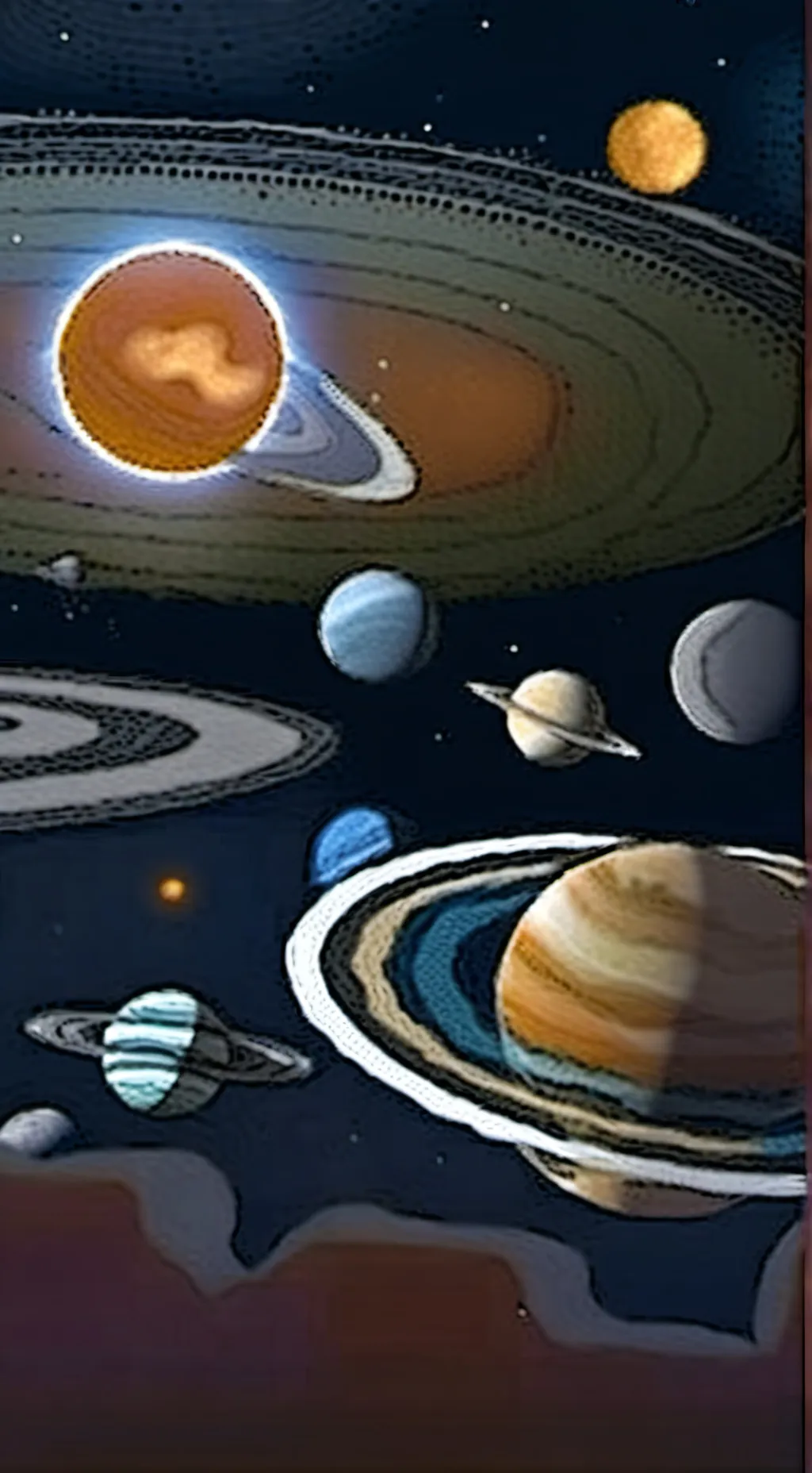 ai character: solar balls  background