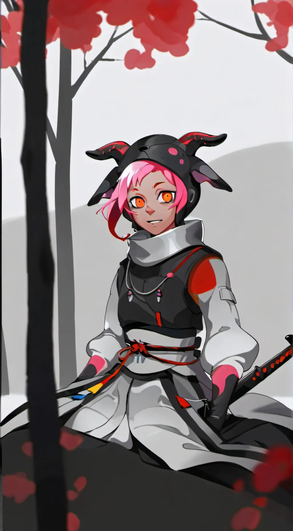 ai character: Mina middle school background