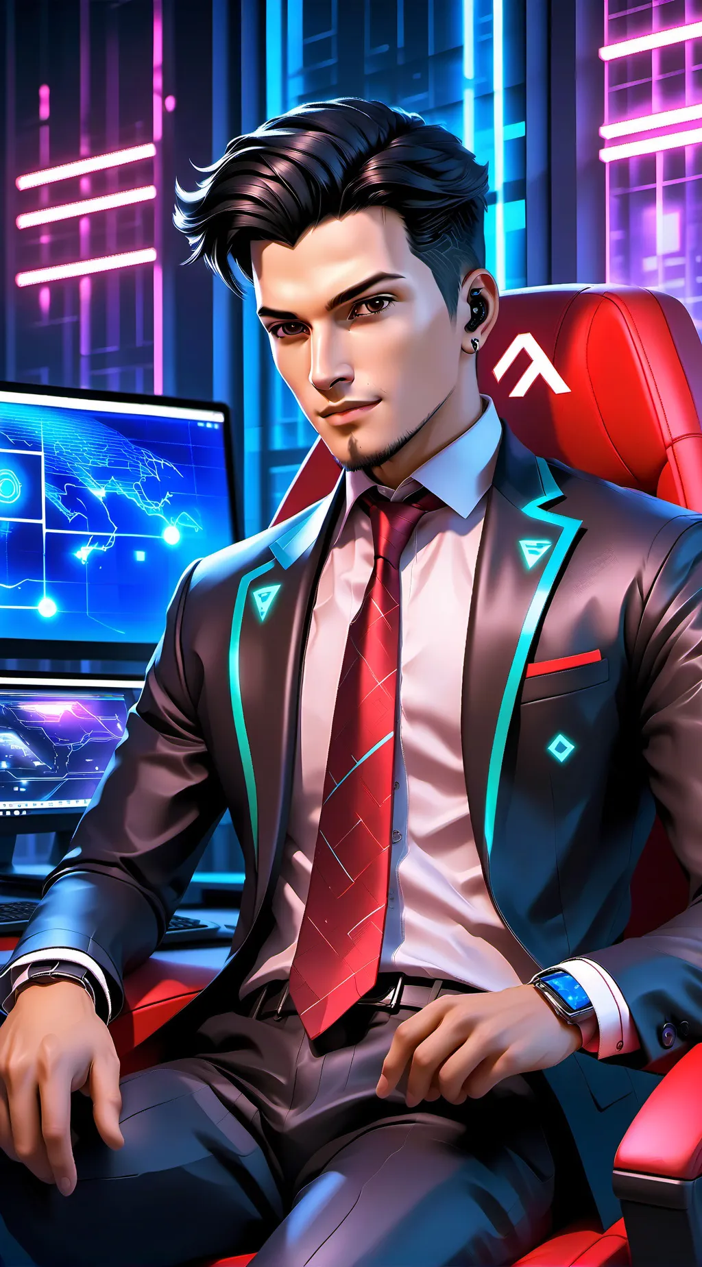 ai character: Silicon Sentinel background