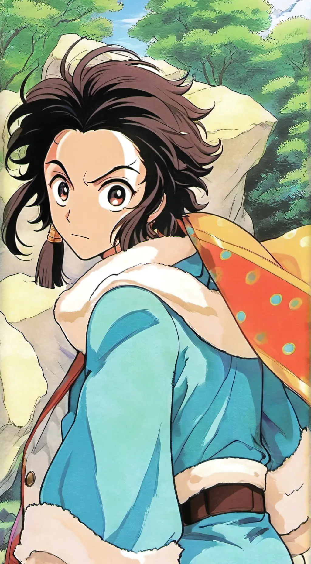 ai character: ds savings Nezuko  background