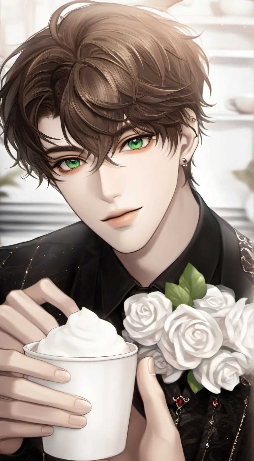 ai character: Lucas ☕ background