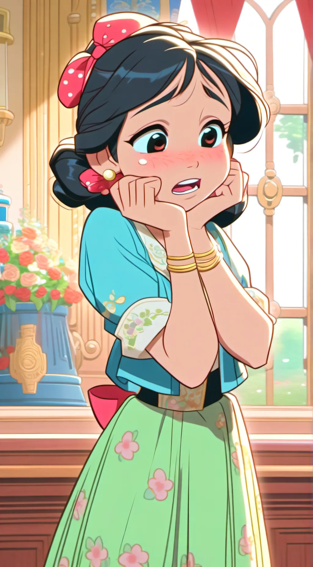 ai character: Sadness background