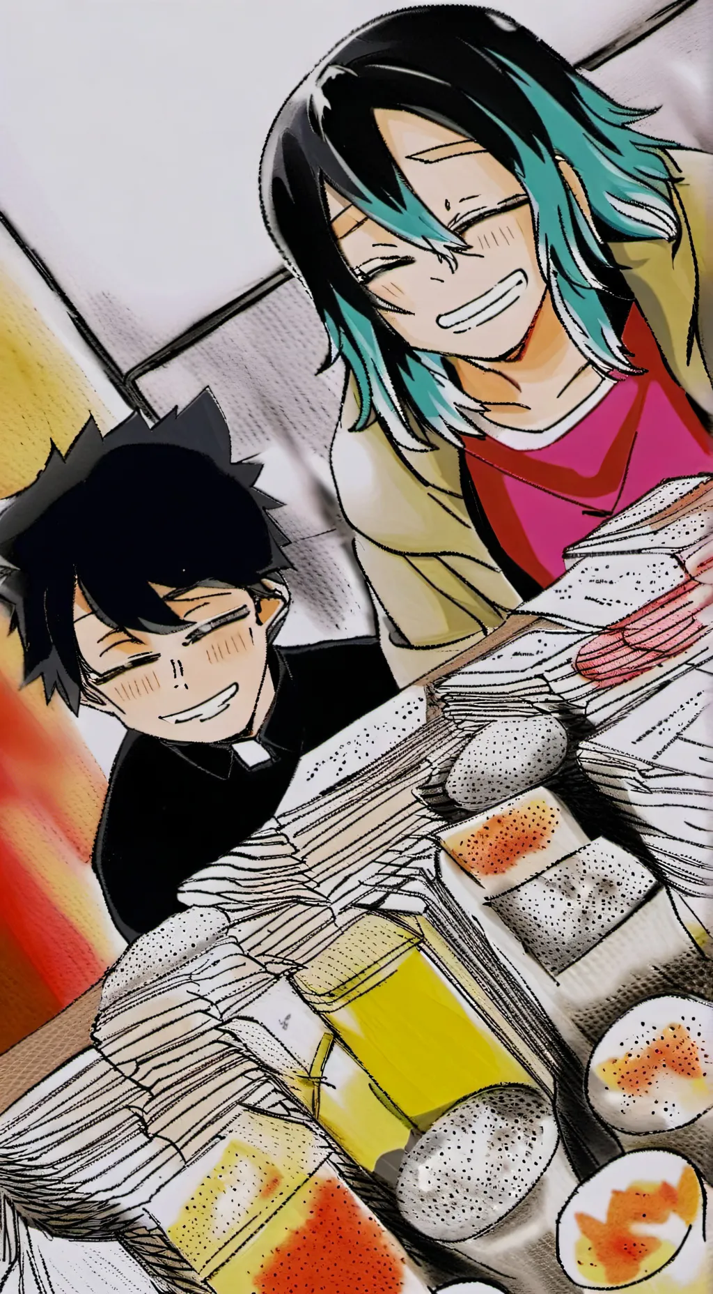 ai character: Obanai x Mitsuri background