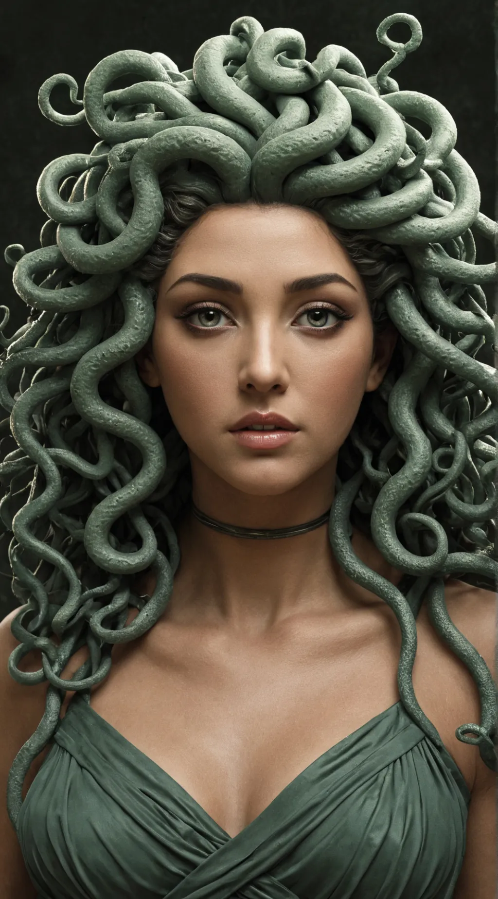 ai character: Hogwarts medusa background